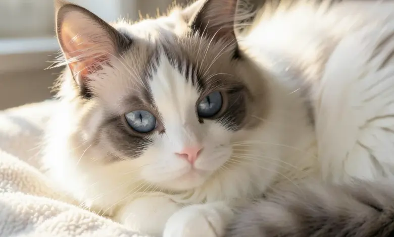 ragdoll kočka povaha a péče - Ragdoll kočka - ilustrační foto