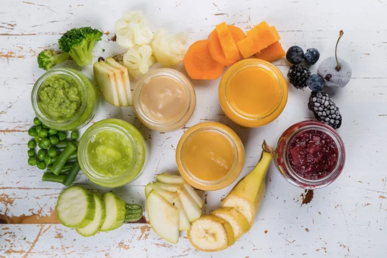 Baby food ingredients and purees